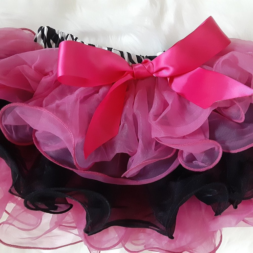 Zebra Print Diva Tutu Skirt Size 3/4T - Picture 2 of 4